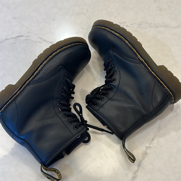 Dr. Martens 1460 J Black Leather Lace Up Boots sz 11 - Picture 6 of 10